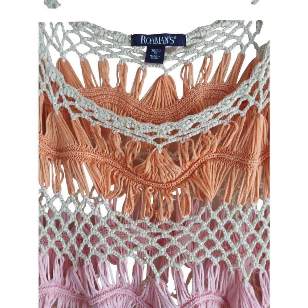 Roman's Multi Crochet Sheer Pullover - Picture 3 of 4